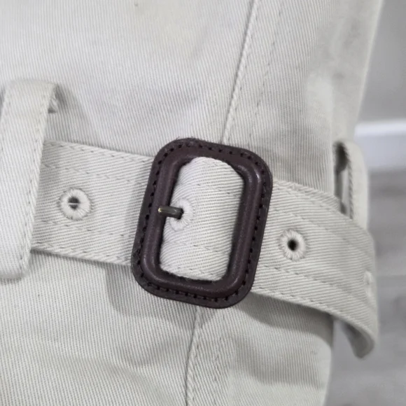 Burberry Light Gray Double-Breasted Trench Coat - Picture 17 of 17